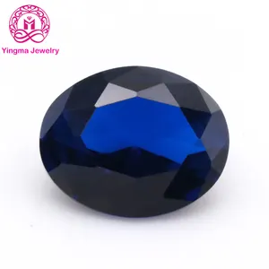 Atacado 2*3mm a 8*10mm oval corte sintético spinel configuração de cera de pedra 113 # blue spinel gemstones