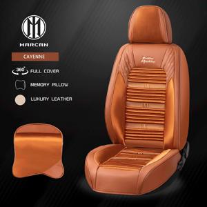 Fundas de Asiento de Coche Marcan Health Care, Diseño Deportivo, Juego Completo de 10 Piezas, Tela de Cuero Negra, Duraderas, Transpirables, Modernas y Universales - Product Image 4