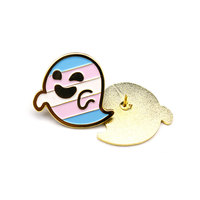 Émail personnalisé gothique mignon effrayant fantôme broche métal arc-en-ciel transgenre fierté gay lesbienne épinglette badge