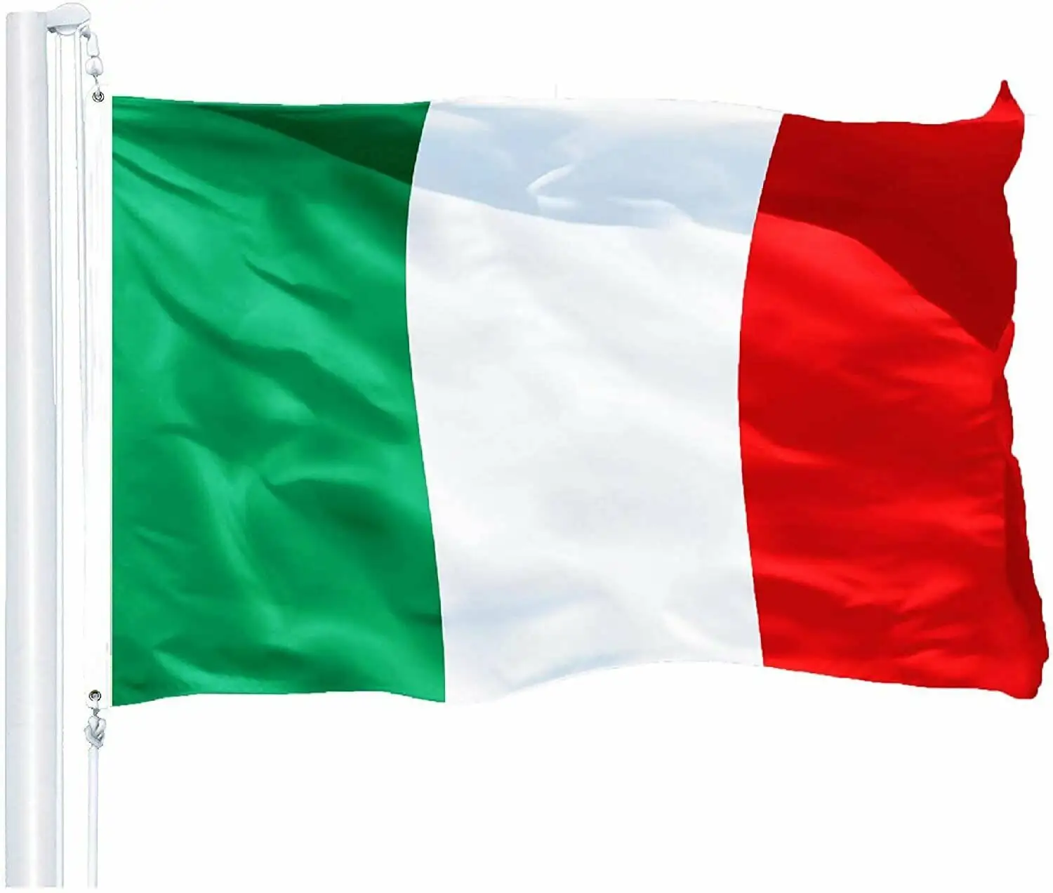 Drapeau personnalisé 3X5 Ft 90X150 cm imprimé drapeau de l'italie bandiera italiana drapeau République d'Italie rouge blanc vert images étanche