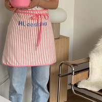 Tablier de travail en polyester brodé de style coréen, lavable, durable, réutilisable, nouvelle serviette portable anti-salissure pour essuyer les mains