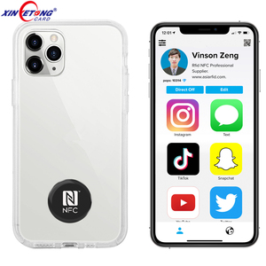 Impression personnalisée Médias Sociaux Url Encodage NFC NFC TAG213 RFID <span class=keywords><strong>Carte</strong></span> de Visite - Product Image 1
