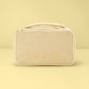 High Quality Zipper Bag Toiletry Bag 10 Inches <b>Terry</b> Cloth Cotton Embossed Logo Travel Bag For Daily Use - Product Image 2