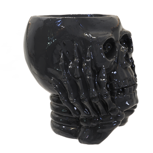 Verres à shot en céramique personnalisés, motif mexicain Jour des Morts, squelette noir couvrant le visage, pour Halloween, style Talavera - Product Image 2