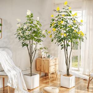 Vente en gros de pots de fleurs artificielles en plastique écologique pour bonsaï, décoration de maison, bureau, mariage, remise de diplôme, arbre de <span class=keywords><strong>jasmin</strong></span> artificiel - Product Image 3