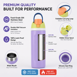 CHUFENG 2026 <span class=keywords><strong>Borraccia</strong></span> in Acciaio Inox con Logo Personalizzato e Cannuccia per Sport e Viaggi, <span class=keywords><strong>Senza</strong></span> <span class=keywords><strong>BPA</strong></span> - Product Image 4