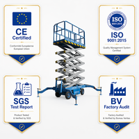 Plateforme de travail hydraulique entièrement électrique à ciseaux, table élévatrice mobile autopropulsée à ciseaux – Meilleur prix