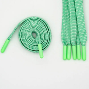 ズボンと衣服のためのポリエステルドローストリングコードプラスチックのヒント付き弾性パーカーコード靴ひも用フラットロープコード - Product Image 4