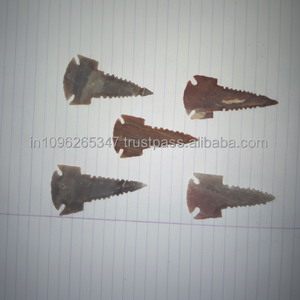 Puntas de Flecha Hechas a Mano con Ágata Jesper Marrón Natural de la India - Arte Folclórico Ecológico, Arte Neolítico, Artículos de Colección - Product Image 1