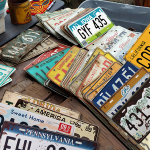 Персонализированная металлическая вывеска, винтажный гаражный декоративный плакат, ретро Оловянная табличка, индивидуальный классический знак мотоциклетного автомобиля - Product Image 1