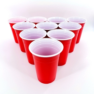 Custom Vasos De Plastico Party Mini Red Disposable Shot Glasses Plastic Shot Cups 16oz Party Cup
