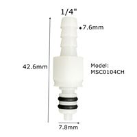 DGOzone Prix usine Raccord rapide avec vanne d'arrêt 1/8in 1/4\" à embout POM EPDM Anti-fuite Air Eau