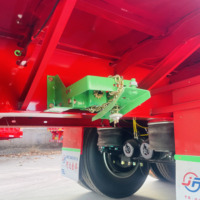 Semi-remorque benne basculante arrière JINFENG en acier de haute qualité à 3-4 essieux, véhicule de transport lourd avec train de roulement robuste
