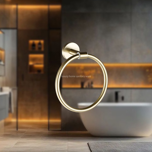 Hot-bán mới nhất tối giản Thiết kế thời trang phụ kiện phòng tắm phòng Tắm Vàng vòng khăn - Product Image 1