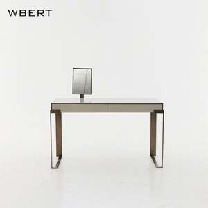 WBERT Italian Light Luxury Vanity, diseño moderno simple con un espejo incorporado, maquillaje integrado y Escritorio de estudio - Product Image 2