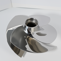 Impeller de pompe pour jet ski BRP à 28 dents, surface polie, 4 pales, diamètre 161 mm, compatible avec Seadoo Wake 155 / GTX 155 PWC