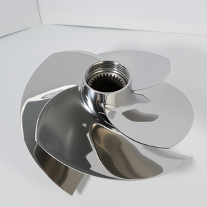 Impeller de pompe pour <span class=keywords><strong>jet</strong></span> <span class=keywords><strong>ski</strong></span> BRP à 28 dents, surface polie, 4 pales, diamètre 161 mm, compatible avec Seadoo Wake 155 / GTX 155 PWC - Product Image 3