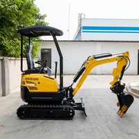 Mini-excavatrice durable EURO 5 de 1,5 tonne avec moteur Kubota, livraison rapide, idéale pour les travaux agricoles, de jardinage et de terrassement.