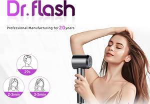 Secador de Pelo Profesional Dr Flash HD09, Motor BLDC de 110,000 RPM, Tecnología Iónica, 1500W, 2 Velocidades, Secado en 2.5 Minutos - Product Image 6