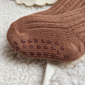 Chaussons en tricot doublés de polaire chauds pour enfants de haute qualité, chaussettes pour bébés et enfants, antidérapantes, épaisses, en <span class=keywords><strong>sherpa</strong></span> duveteux - Product Image 3