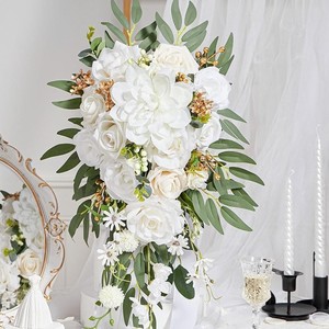 <span class=keywords><strong>Bouquet</strong></span> <span class=keywords><strong>de</strong></span> <span class=keywords><strong>mariée</strong></span> artisanal en soie artificielle <span class=keywords><strong>ivoire</strong></span> pour mariages, anniversaires et cérémonies <span class=keywords><strong>de</strong></span> demoiselles d'honneur - Product Image 4