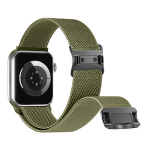 สายนาฬิกาไนลอนยืดหยุ่น Upro พร้อมหัวเข็มขัดแม่เหล็กสำหรับ Apple Watch ขนาด 18 มม. 20 มม. 22 มม. สายรัดแบบยืดได้สำหรับ Fitbit Versa 2 3 4 - Product Image 5