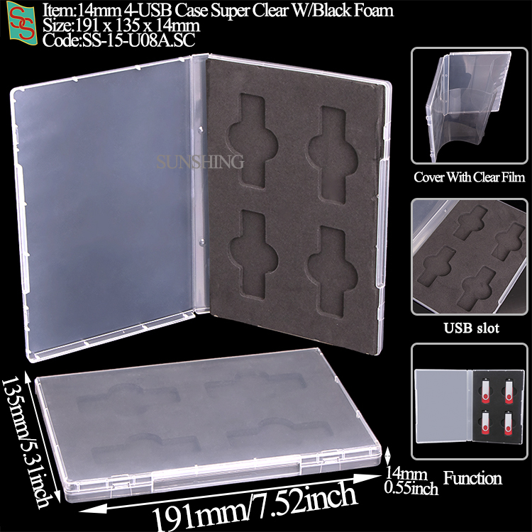 U08A 4-USB Case W/Black Foam