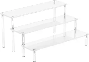 Acrylic hiển thị risers, 3 Tier Nước hoa tổ chức đứng, rõ ràng cupcake đứng chủ, lớn Kệ risers cho con số