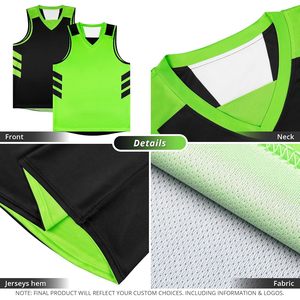 Maillot de basketball réversible pour homme, débardeur sans manches, col en V, anti-humidité, uniforme d'équipe d'entraînement, 280g, sublimé - Product Image 4