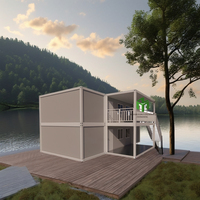 Maison conteneur modulaire préfabriquée portable, structure en acier, résidence détachable, villa mobile pour hôtel, bureau, hôpital