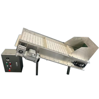 Transportador de cinta modular con deflector para transportar cubitos de hielo Filtrado automático de escoria de hielo y transportador de material de elevación