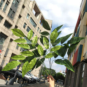 ใบมะม่วงเทียมสีเขียวเหมือนจริงตกแต่งบ้านงานแต่งใบไม้สีเขียวใบใหญ่มะม่วงประดิษฐ์ - Product Image 2