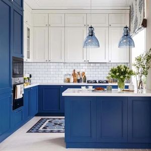 Fábrica de armarios de Vietnam, coctelera de muebles de <span class=keywords><strong>cocina</strong></span> de madera, armarios RTA blancos y verdes, personalizados para la remodelación de la <span class=keywords><strong>cocina</strong></span> del hogar - Product Image 6