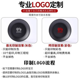 <b>Melamine</b> Round Black <b>Plate</b> Set For Restaurant Catering Stir Fry Noodle Dish Party Use - Product Image 4