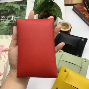 In stock Japanese and Korean style leather tissue pouches, portable mini wet wipes <b>bags</b>, small tissue <b>packs</b> for on-the-go use. - Product Image 2