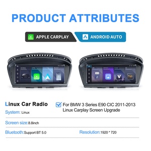 NaviHua pour BMW Série 3 BMW E90 E91 CCC 2004 2008 Nouveau système Linux 8,8'' style OEM Autoradio GPS Carplay Moniteur Lecteur DVD de voiture - Product Image 5