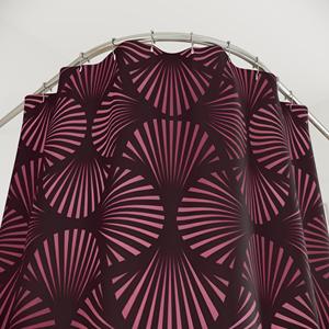 Cortina <span class=keywords><strong>de</strong></span> Ducha con Estampado Art Deco <span class=keywords><strong>de</strong></span> Ciruelo Oscuro, Impermeable, <span class=keywords><strong>Antimoho</strong></span>, con Ojales Metálicos, Personalizable, Decoración <span class=keywords><strong>de</strong></span> Lujo para <span class=keywords><strong>Baño</strong></span> - Product Image 6