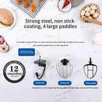 Batteur à œufs électrique multifonctionnel de cuisine domestique DSP, entièrement automatique, bol mélangeur en acier inoxydable de 6,5 L, 10 vitesses, 1200 W