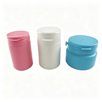 Bouteille en plastique HDPE avec bouchon à anneau de déchirement, vide, pour pilules, protéines en poudre et capsules, vente en gros, portable