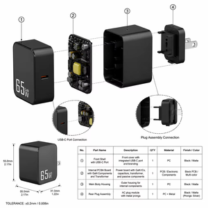 <span class=keywords><strong>Chargeur</strong></span> rapide rétractable 3 en 1 65W 70W GaN, <span class=keywords><strong>chargeur</strong></span> PD 3 ports, adaptateur de voyage <span class=keywords><strong>portable</strong></span> pour iPhone <span class=keywords><strong>Samsung</strong></span> Android - Product Image 2