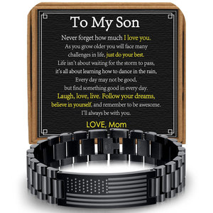 Wholesale Fine Bracelets & <b>Bangles</b> Luxury 316l Stainless Steel Hand Chain American Flag Bracelets for <b>Men</b> - Product Image 6