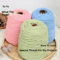 Fil Chenille Huit Brins Tu Tu, Fil de Coton Laité Filé à Anneaux pour Pistolets de Tufting Artisanaux DIY pour la Confection de Tapis