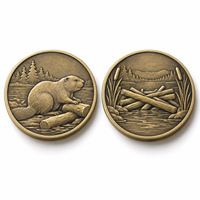 Pièce commémorative personnalisée en alliage de zinc, motif nature, cadeau promotionnel pour collections de souvenirs, fabrication en gros sur mesure