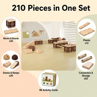Blocs de mousse EPP ABS, 114 pièces structurelles, contreplaqué de bouleau, planches en TPU, tiges de connexion ABS, ensemble de jeu modulaire pour tout-petits
