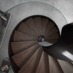 Escalera <span class=keywords><strong>de</strong></span> caracol helicoidal, <span class=keywords><strong>escaleras</strong></span> <span class=keywords><strong>de</strong></span> Loft, <span class=keywords><strong>diseño</strong></span> moderno para interiores con balaustrada - Product Image 1