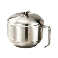 Bol à nouilles en acier inoxydable 304 avec poignée, tasse à déjeuner épaissie avec couvercle et support pour téléphone, idéal pour la cantine, l'usine et la salle à manger quotidienne à domicile
