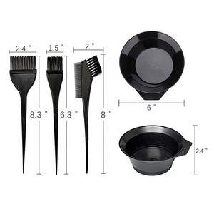 4个专业染发刷碗套件染发剂画笔设置包括尾巴漂白色调 & 边刷 - Product Image 2