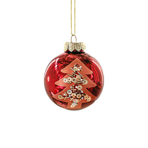 Luxury Christmas Ball <b>Red</b> and Gold <b>Glitter</b> Ball Ornaments Christmas Decorations Hand Painted Shatterproof Christmas Baubles - Product Image 5