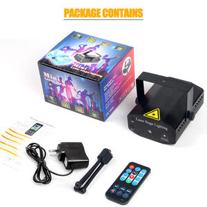 ไฟเลเซอร์ขนาดเล็ก <span class=keywords><strong>Star</strong></span> Stage พร้อมรีโมทควบคุมด้วยเสียงและอินฟราเรด มาตรฐาน IP65 ฉายแสงสีสันหมุนได้ 110-240V สำหรับ KTV บาร์ - Product Image 4