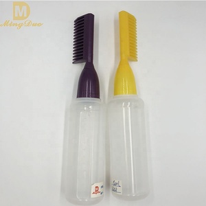 La bottiglia molle di plastica di compressione del pe 150ML con la testa del pettine dei pp per le tinture dei capelli di stimolazione dei capelli di rogaine del salone di parrucchiere con pettine - Product Image 3